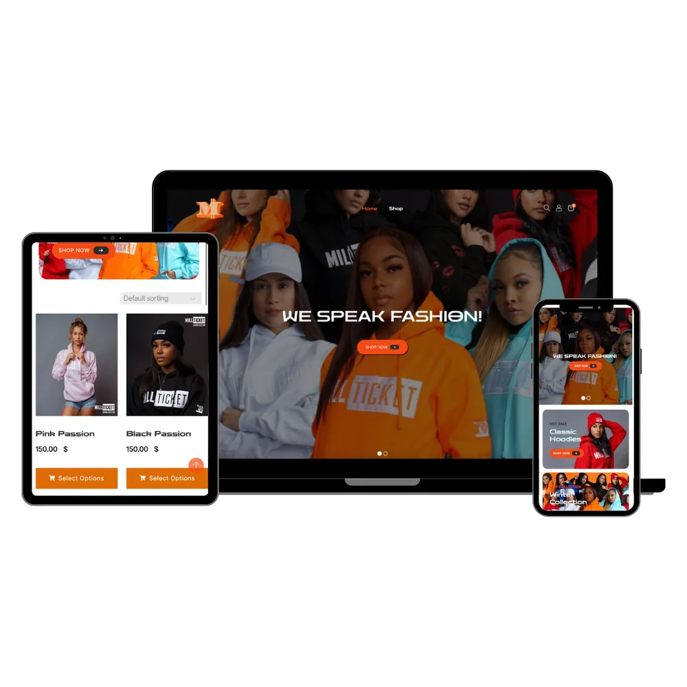 Shop Mill Ticket website designed by Cache Nerds