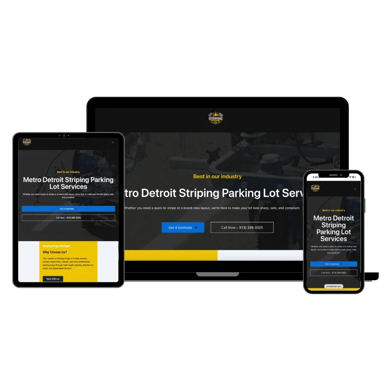 Striping Kings website designed by Cache Nerds